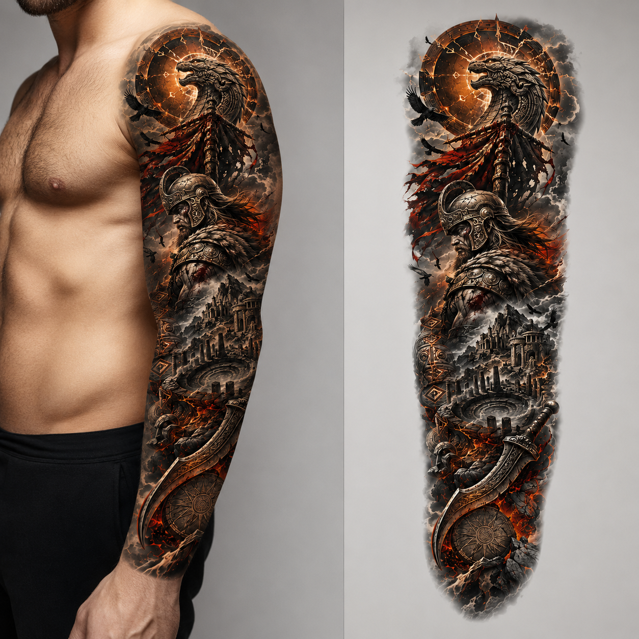 THE LAST STANDARD from the Dacian Warrior Sleeves — EUR 30 tattoo collection